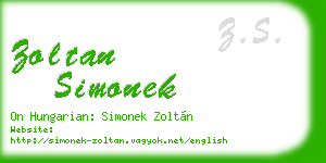zoltan simonek business card
